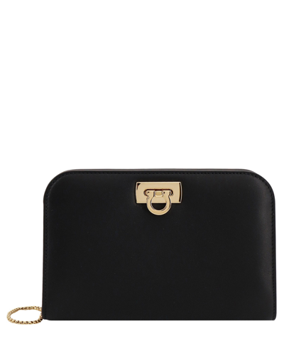 Ferragamo Diana Crossbody Bag In Black