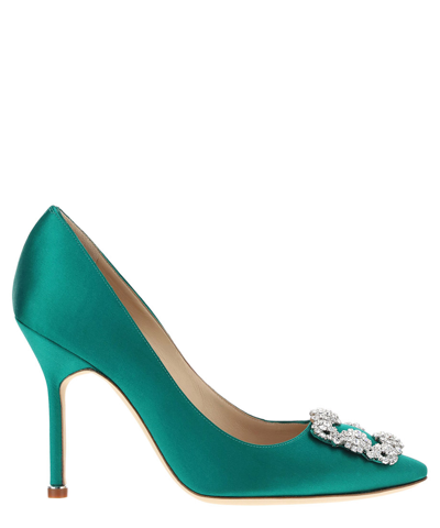 Manolo Blahnik Hangisi Pumps In Green