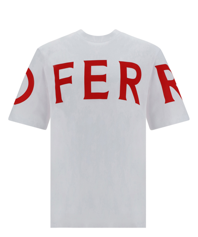 Ferragamo Logo-print Cotton T-shirt In White