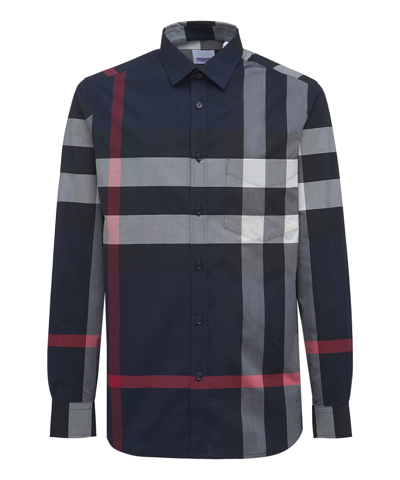 Burberry Shirts In Azul