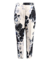 Alexander Mcqueen Women Viscose Trouser With Floral Print In White
