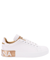 Dolce & Gabbana Women White Nappa Leather Portofino Sneakers In White