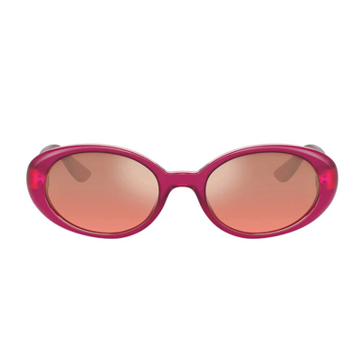 Dolce & Gabbana Eyewear Oval Frame Sunglasses In Red