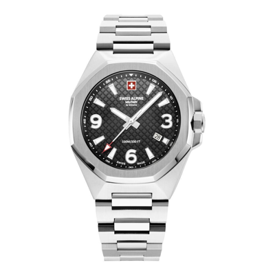 Pre-owned Swiss Military Swiss Alpine Military Men's Watch Analog Quartz 7005.1137sam Stainless Steel