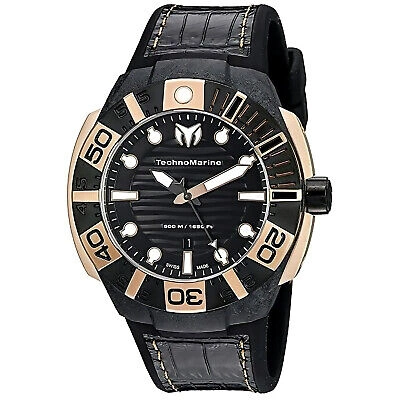 Pre-owned Technomarine Men's Reef Black Dial Watch - 514002