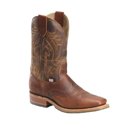 Pre-owned Double-h Boots Double H Men's Feller 11" Brown Mastiff Bison Western Boots Dh4653