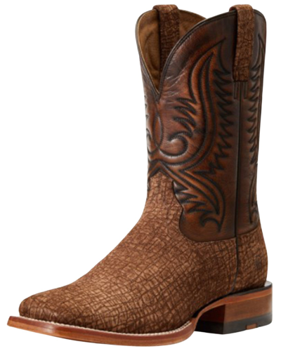 Pre-owned Ariat Men's Circuit Paxton Western Boot - Broad Square Toe - 10042407 In Brown
