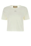 Gucci Cotton Jersey Cropped T-shirt In White