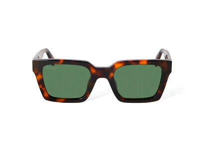 Pre-owned Off-white Sunglasses Oeri086 Palermo 6055 Havana Havana Green Men Women