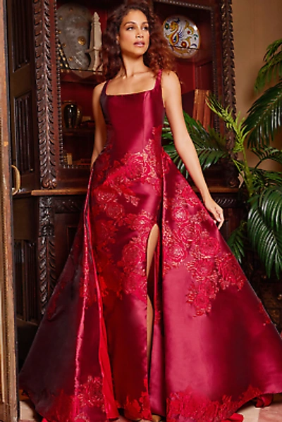 Pre-owned Jovani 07441 Evening Dress Lowest Price Guarantee Authentic In Red