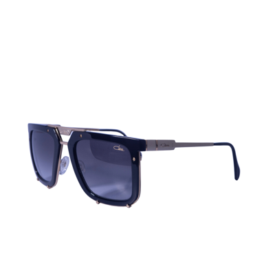 Pre-owned Cazal Rectangular Sunglasses 648-001 Black Gold Frame