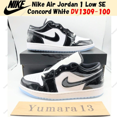 Pre-owned Jordan Nike Air  1 Low Se Concord White Black Dv1309-100 Size Us 4-14 Brand