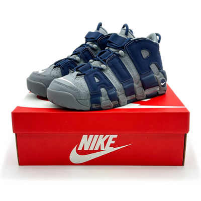 Pre-owned Nike 921948-003  Air More Uptempo Cool Grey Midnight Navy (men's) In Gray