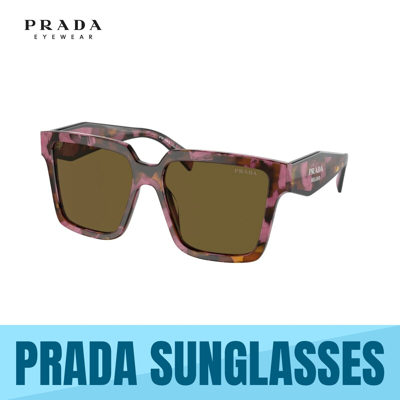 Pre-owned Prada Pr 24zs 18n01t Tortoise Cognac Begonia-dark Brown Sunglasses Authentic