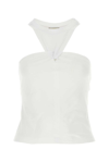 Isabel Marant Zineba Triangle Cutout Cotton Top In White