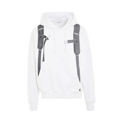Off-white Backpack Skate Fit Hoodie In White