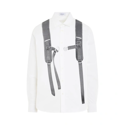 Off-white White Backpack Shirt In White Black