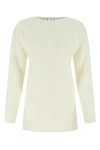 Off-white Off White Women Ivory Virgin Wool Sweater In White