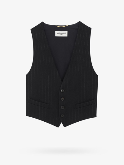 Saint Laurent Woman Waistcoat Woman Black Blazers E Waistcoats