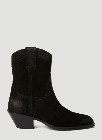 Saint Laurent Lukas 45mm Western Boots Female Black