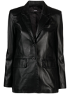 Arma Single-breasted Lambskin Blazer In Nero