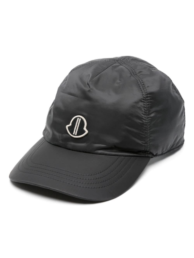 Moncler Genius X Rick Owens Logo Baseball Cap In Nero