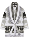 ALANUI ICON FRINGED CASHMERE-JACQUARD CARDIGAN