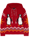 ALANUI FOR THE LOVE OF PENGUI KNIT HOODIE