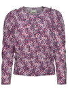 Isabel Marant Graphic-print Silk-blend Blouse In Violet