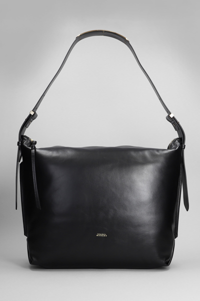 Isabel Marant Leyden Large Shoulder Bag In Black Leather