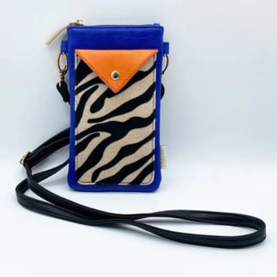 House Of Disaster Animal Print Blue Zebra Phone Wallet