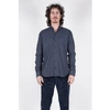HANNES ROETHER TEXTURED COTTON SHIRT BLUE
