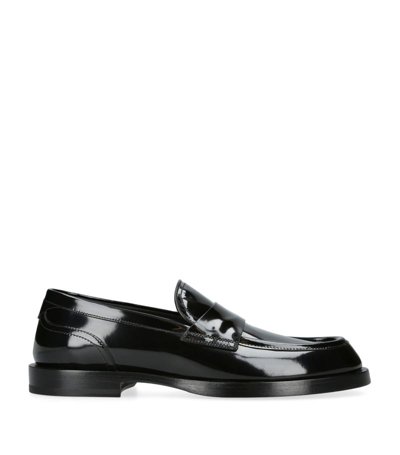 Dolce & Gabbana Patent Leather Loafers In Black