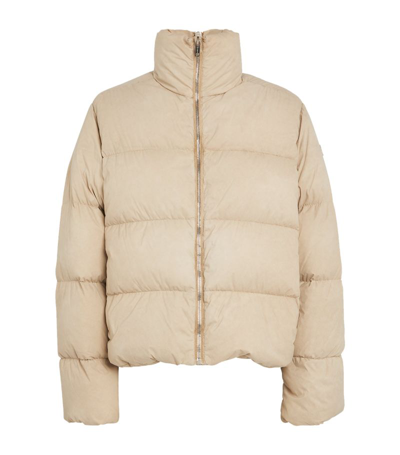 Rick Owens X Moncler Cyclopic Puffer Jacket In Beige
