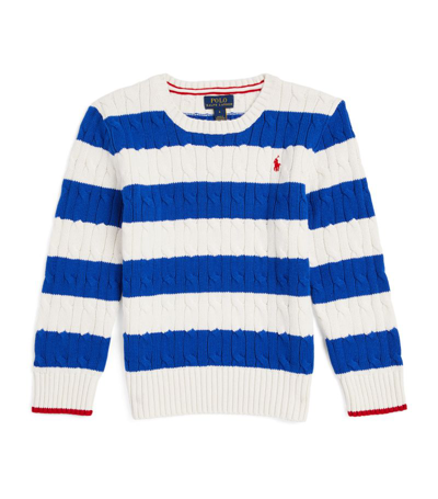 Ralph Lauren Kids' Striped Sweater (2-7 Years) In Blue