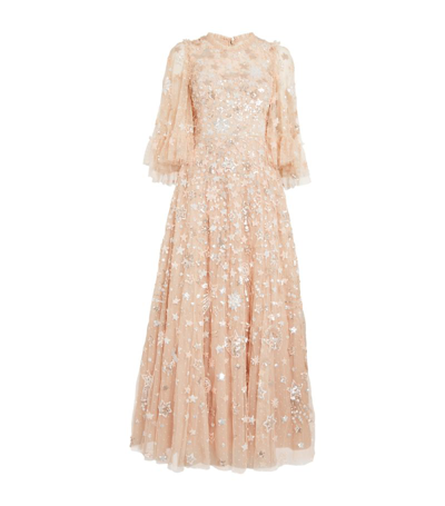 Needle & Thread Embellished Constellation Gown In Neutral