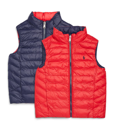 Ralph Lauren Kids' Reversible Puffer Gilet (2-7 Years) In Navy