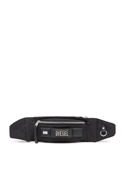 Diesel Logos Belt Bag In Burgundy