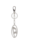 Diesel Metal Oval D Keyring With Crystals In Tobedefined