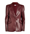 GOOD AMERICAN FAUX LEATHER SCULPTED BLAZER