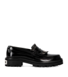 THE KOOPLES LEATHER STUDDED PENNY LOAFERS