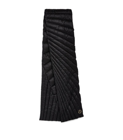 Rick Owens X Moncler Down-padded Radiance Scarf In Black