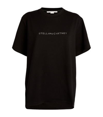Stella Mccartney Logo-print Cotton T-shirt In Black
