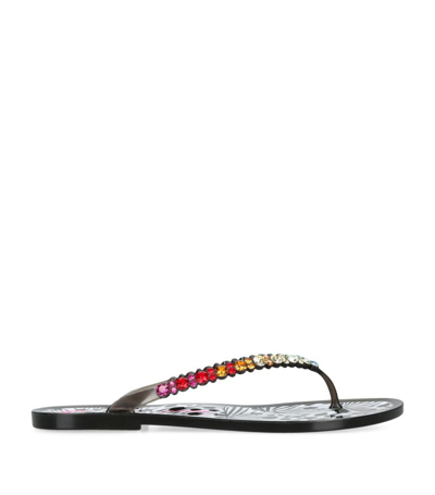 Sophia Webster Swarovski Crystal Embellished Esme Flip Flops In Multi