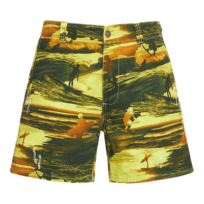 Pre-owned Erl Printed Cargo Shorts 'acid Sunset' In Multi-color