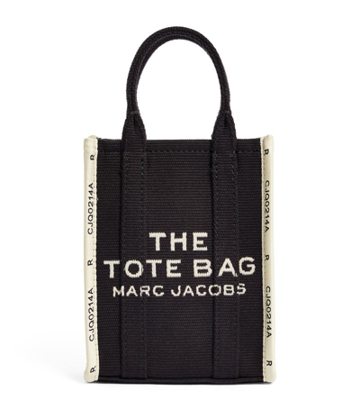 Marc Jacobs The Phone Jacquard Tote Bag In Black