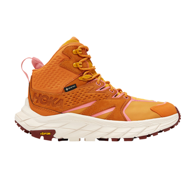 Pre-owned Hoka Wmns Anacapa Mid Gore-tex 'desert Sun Golden Yellow' In Brown