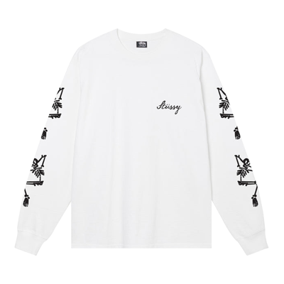 Pre-owned Stussy Paradise Lost Long-sleeve Tee 'white'
