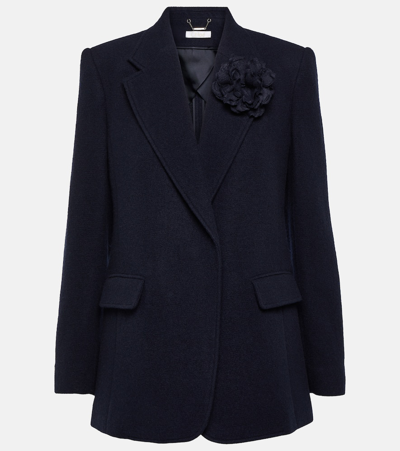 Chloé Wool And Cashmere Blazer In Blue