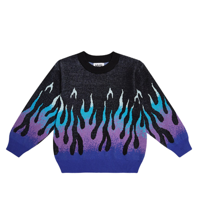 Molo Kids' Bello Flame-print Jumper In Multicoloured